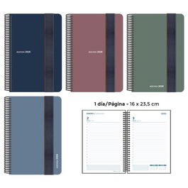 Agenda Anual (2026) Senfort Foam Espiral Tapa Pp Con Goma 160X235 D/P Surtido De 4