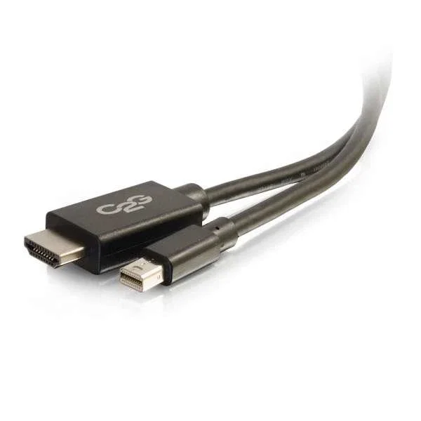 C2G 54421 Cable Adaptador Mini DisplayPort Macho a HDMI Macho 1.82m (6ft) Negro - Soporta Resolución 1080p
