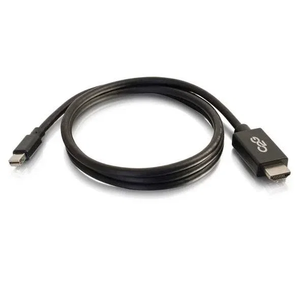C2G 54421 Cable Adaptador Mini DisplayPort Macho a HDMI Macho 1.82m (6ft) Negro - Soporta Resolución 1080p