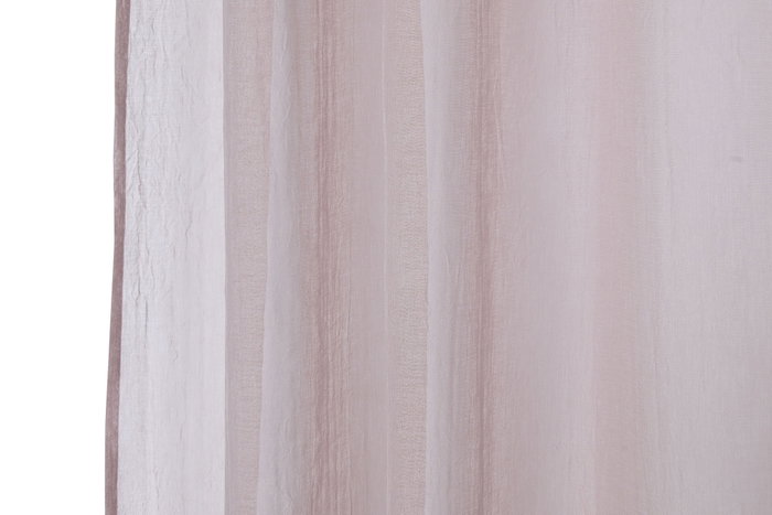 DKD Home Decor Cortina de Algodón y Poliéster Rosa Palo 140x260 cm con Trabillas