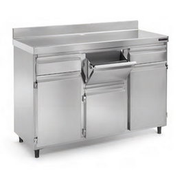 Ideacer Mueble Barra Cafetero de Acero Inoxidable, 100x60 cm