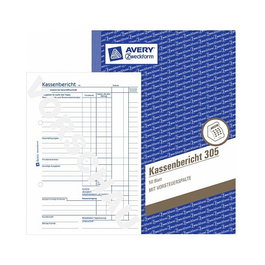 AVERY Zweckform Kassenbericht Formularbuch 305, 1 unidad