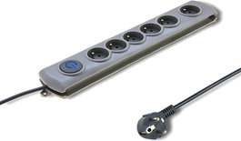 Qoltec Regleta de protección 6 tomas 3.0m gris