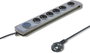 Qoltec Regleta de protección 6 tomas 3.0m gris