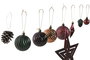 DKD Home Decor Bola Decoración Navidad Burdeos Verde 41x24.5x6.5 cm Set de 48 (4 Unidades)