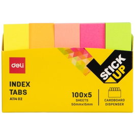 Deli Índices adhesivos Stick Up colores surtidos brillantes 50x12mm
