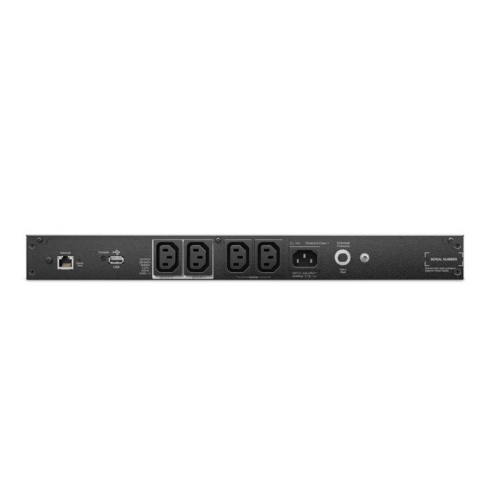 APC SMART-UPS C Li-Ion 500VA Short Depth 230V con Network Card - SAI/UPS Interactivo, 0.5 kVA, 400 W, Onda Sinusoidal Pura, 4 Salidas AC, Montaje Rack/Torre 1U