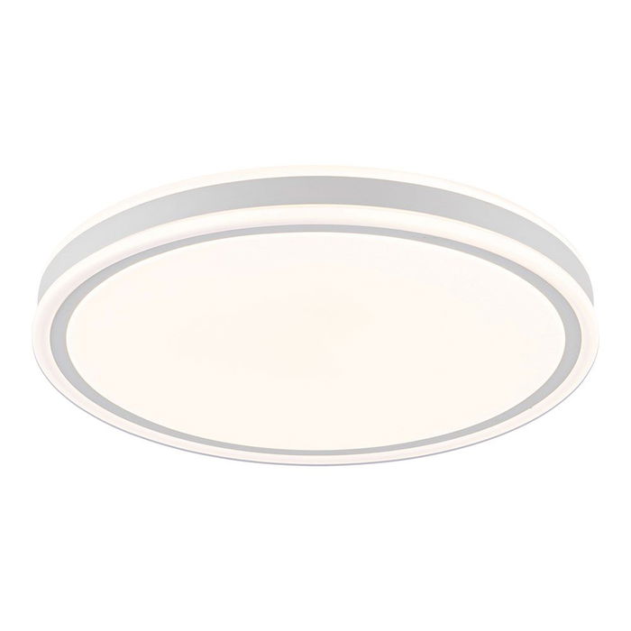 Target Plafón LED Circular Charly, 80W, 8800 Lúmenes, 3CCT (3000K-4000K-6000K) Dimable, Temporizador, Mando a Distancia, Blanco, Ø60 cm, Clase F, IP20
