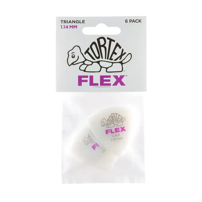Dunlop Púas Tortex Flex Triangle 1,14 mm (Pack de 6)