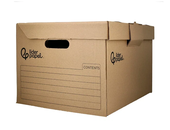 Liderpapel Cajón Contenedor de Cartón Blanco para Archivo