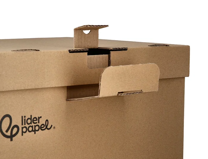 Liderpapel Cajón Contenedor de Cartón Blanco para Archivo