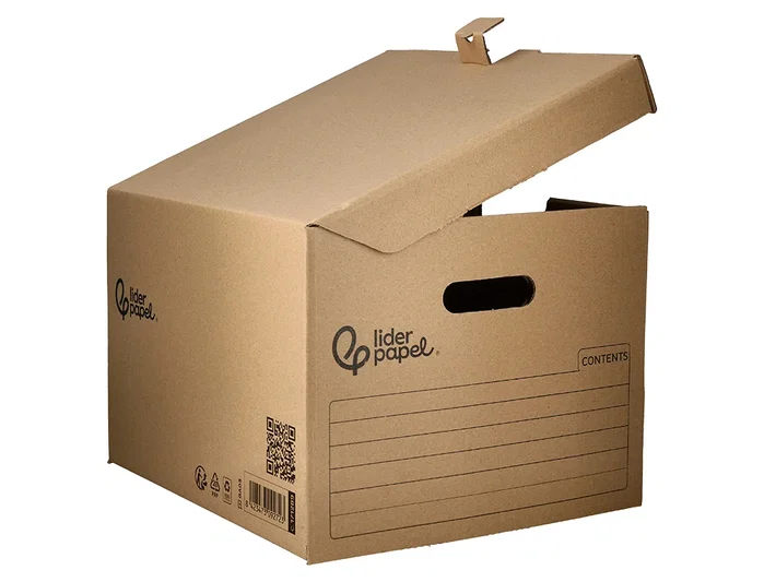 Liderpapel Cajón Contenedor de Cartón Blanco para Archivo