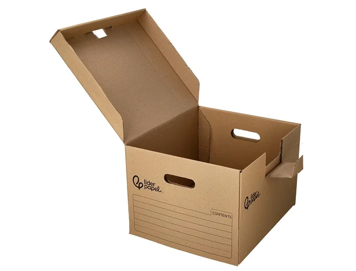 Liderpapel Cajón Contenedor de Cartón Blanco para Archivo