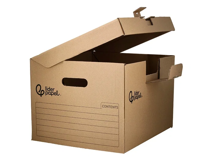 Liderpapel Cajón Contenedor de Cartón Blanco para Archivo