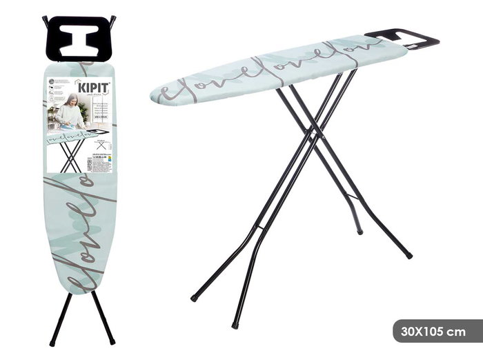 Kipit Tabla Planchar Love 30x105 cm Verde y Negro Metal y Tela (Set de 4) Kipit Tabla Planchar Love 30x105 cm Verde y Negro Metal y Tela (Set de 4)