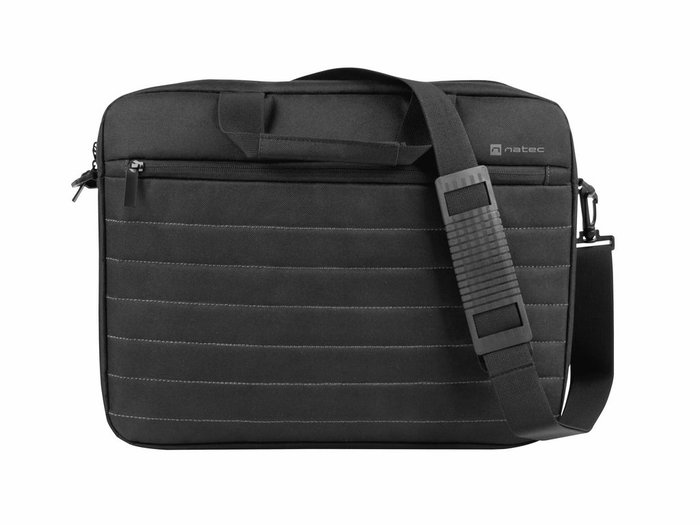Natec Taruca Maletín Portátil para Portátil 14.1" / 35.8 cm, Poliéster Negro con Tirante para Hombro, Resistente al Polvo y Rayones, 400 g