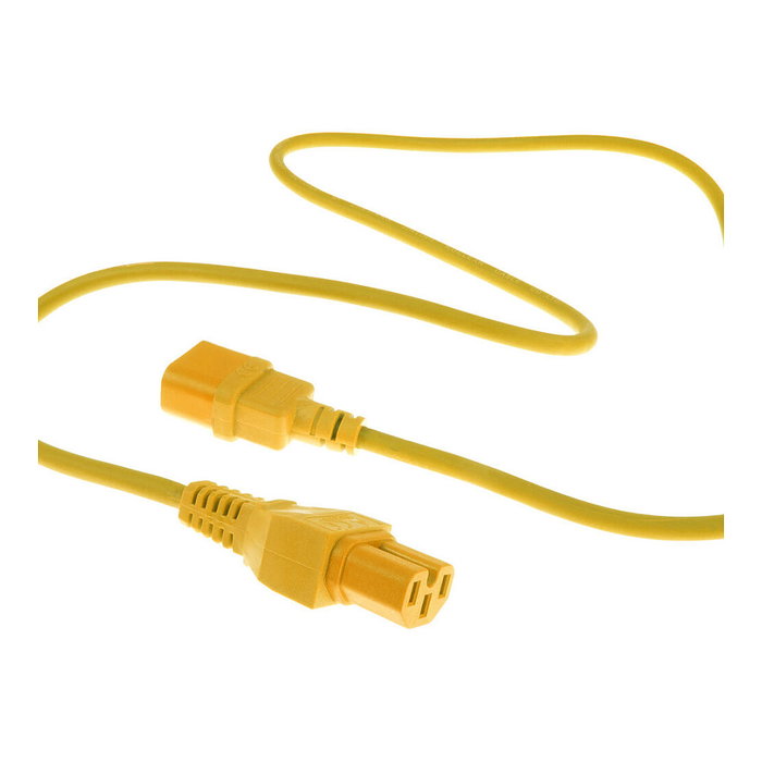 ACT Powercord C14 - C15 amarillo 1,5 m ACT Powercord C14 - C15 amarillo 1,5 m