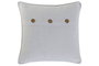 DKD Home Decor Cojín de Algodón y Poliéster con Botones Coco, Crudo
