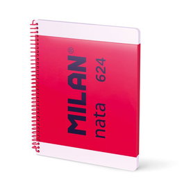 Bloc Milan Nata 624 Since 1918 Tapa Extra A4 80H Liso 95G Rosa (Set de 3)