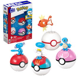 Mega Bloks Equipo De Entrenador De Agua Pokemon JCT42 Mega con Squirtle, Magikarp, Shellder y Quaxly +6 años