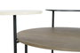 DKD Home Decor Mesa de Centro de Metal, MDF y Mármol Negro