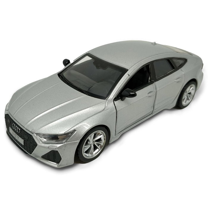 Tachan Audi RS7 1:32 Pullback Coche de Juguete Escala Gris - Inglés, Francés, Alemán, Italiano, Portugués, Español