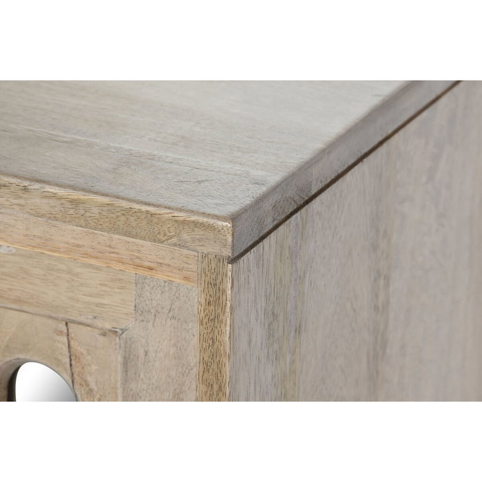 DKD Home Decor Buffet de Mango y Espejo Marrón 175x40,5x83,5