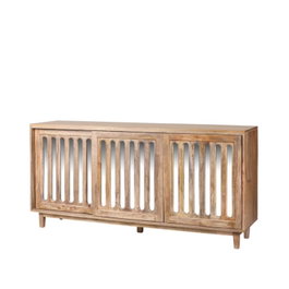 DKD Home Decor Buffet de Mango y Espejo Marrón 175x40,5x83,5