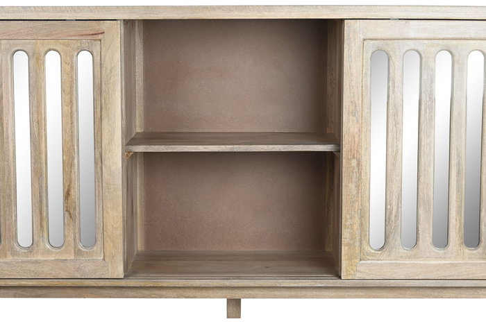 DKD Home Decor Buffet Moderno Mango y Espejo Marron 175 x 40.5 x 83.5 cm