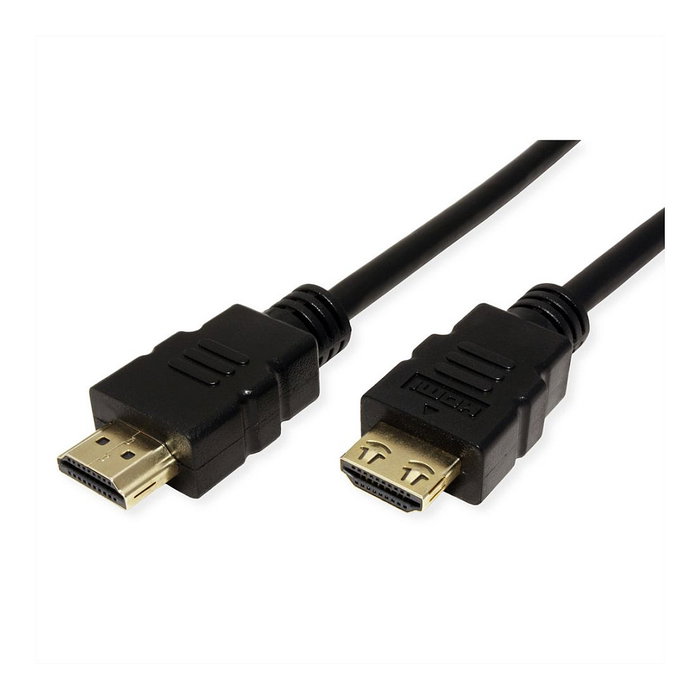 VALUE Cable HDMI 2.0 Ultra HD 4K 1 m, Negro, 3840x2160/60Hz, Ethernet, ARC, 3D, Conectores Chapados en Oro