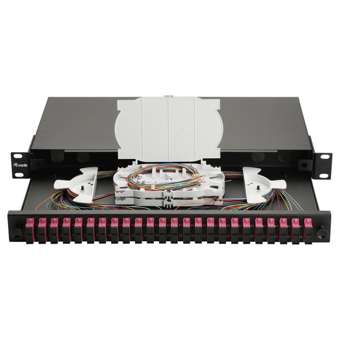 EQUIP Caja de empalme LWL de 24 puertos SC-Duplex OM4 1U
