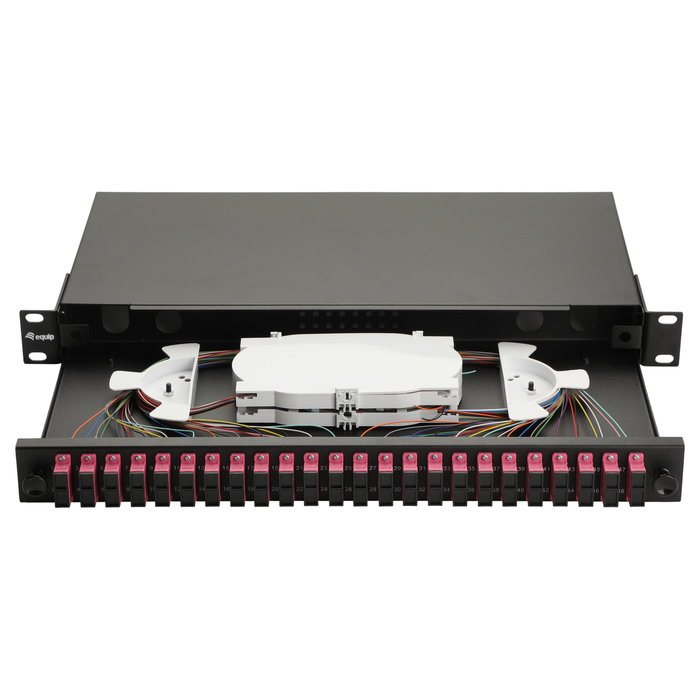 EQUIP Caja de empalme LWL de 24 puertos SC-Duplex OM4 1U