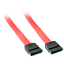 Lindy 33324 Cable de datos SATA 0,5 m Negro, Rojo