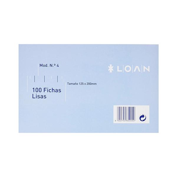 Loan Fichas Rayadas Nº4 12,5x20cm Loan Fichas Rayadas Nº4 12,5x20cm