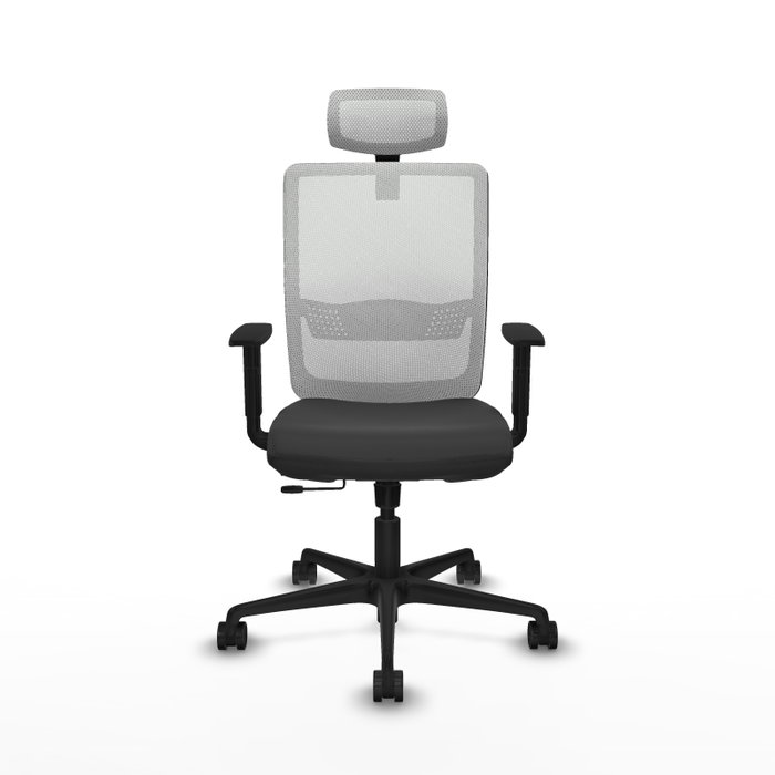 PIQUERAS Y CRESPO Silla de oficina Haches con mecanismo Sincro/Traslack Gris oscuro y Blanco PIQUERAS Y CRESPO Silla de oficina Haches con mecanismo Sincro/Traslack Gris oscuro y Blanco