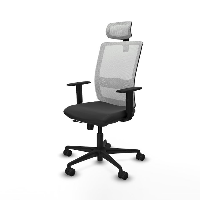 PIQUERAS Y CRESPO Silla de oficina Haches con mecanismo Sincro/Traslack Gris oscuro y Blanco PIQUERAS Y CRESPO Silla de oficina Haches con mecanismo Sincro/Traslack Gris oscuro y Blanco