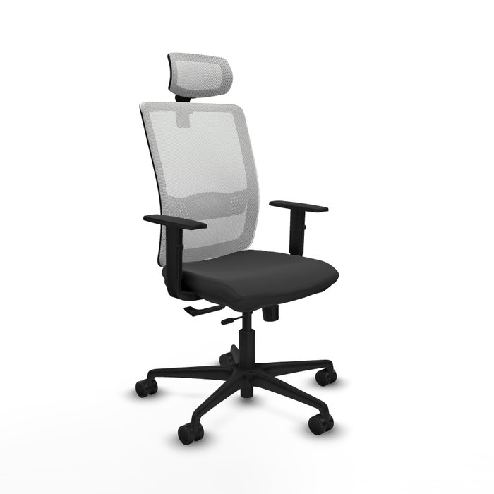 PIQUERAS Y CRESPO Silla de oficina Haches con mecanismo Sincro/Traslack Gris oscuro y Blanco PIQUERAS Y CRESPO Silla de oficina Haches con mecanismo Sincro/Traslack Gris oscuro y Blanco