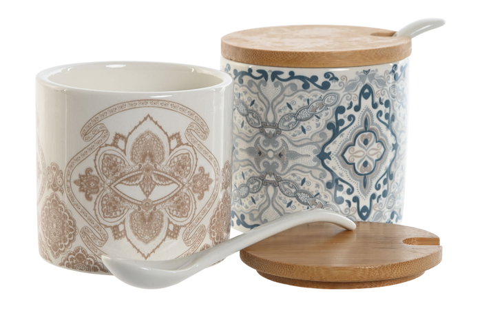 DKD Home Decor Azucarero Delhi 2023 Surtido de 2 Unidades