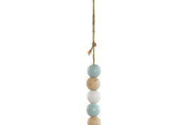DKD Home Decor Decoracion Colgante Mediterraneo Multicolor 1.5 x 56 x 7.5 cm (6 Unidades) Mdf Resina Hecho a Mano