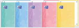 OXFORD Paquete de 5 blocs A4+ Europeanbook1 Touch de 80 hojas con puntos en colores pastel