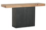 DKD Home Decor Consola Natural Negro Pino y Madera Reciclada 140 x 40 x 75 cm