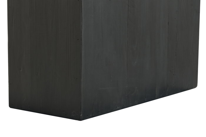 DKD Home Decor Consola Natural Negro Pino y Madera Reciclada 140 x 40 x 75 cm