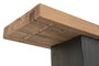 DKD Home Decor Consola Natural Negro Pino y Madera Reciclada 140 x 40 x 75 cm
