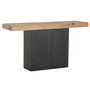 DKD Home Decor Consola Natural Negro Pino y Madera Reciclada 140 x 40 x 75 cm