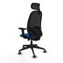 PIQUERAS Y CRESPO Silla de oficina Cilanco con mecanismo Sincro/Traslack Azul y Negro