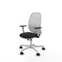 PIQUERAS Y CRESPO Silla de oficina Cilanco con mecanismo Sincro, Negro y Blanco