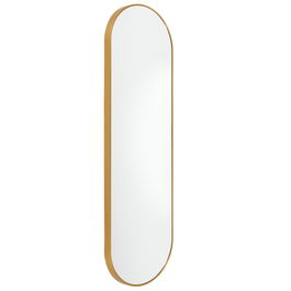 Home Deco Factory Espejo Dorado Lounge 100 cm x 30 cm con Marco de Vidrio/Cristal Máquina