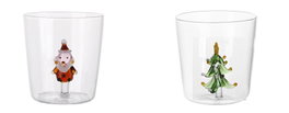 DKD Home Decor Vaso de Cristal 3D 380ml Surtido de 2 Unidades