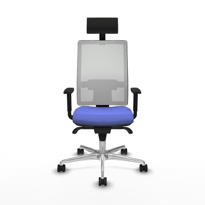 PIQUERAS Y CRESPO Silla de oficina Horna Azul claro y Blanco con mecanismo Sincro