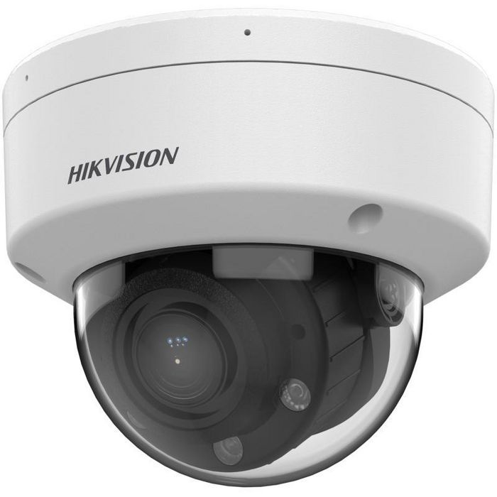 Hikvision Cámara IP Dome 4M 2.8mm MD 2.0 WDR IK08 IP67 Audio Alarma Luz Híbrida 30m